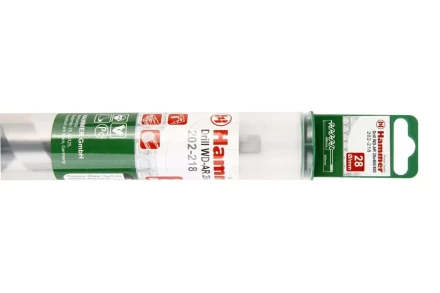 Сверло по дереву HAMMER Ф28х460мм (DR WD AR 28мм*460/370мм) купить в Нягани