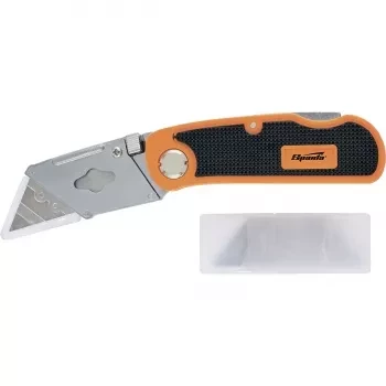 Нож 18 мм складной пластиковая двухкомп рукоятка сменное трапециевидное лезвие-5 лезв.Sparta 78981 купить в Нягани