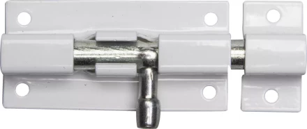 Задвижка накладная для окон и мебели &quot;ШП-60 БЦ&quot;, цвет белый/цинк, 60мм 37751-60 купить в Нягани