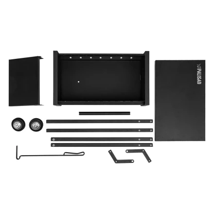 Мангал сварной на колесах, 662 х 390 х 152/805 мм, сталь 2 мм, кочерга в комплекте, Camping Palisad 69669 купить в Нягани