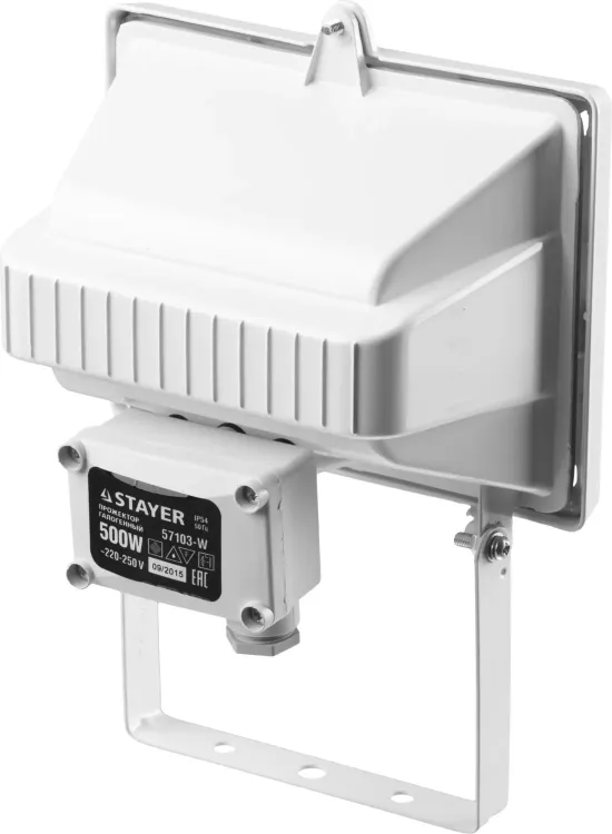 Прожектор STAYER "MASTER" MAXLight галогенный, с дугой крепления под установку, белый, 500Вт 57103-W купить в Нягани