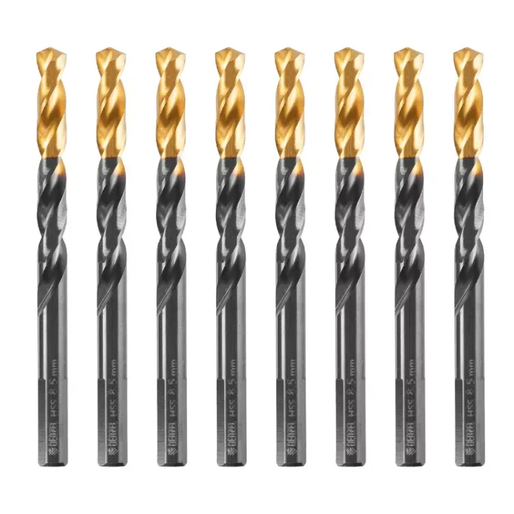 Сверло по металлу, 8,5 мм, HSS-Tin, Golden Tip, 8 шт. Denzel 717220 купить в Нягани