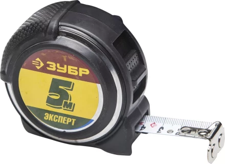 Рулетка ЗУБР &quot;ЭКСПЕРТ&quot; &quot;АНТЕЙ&quot;, металлический обрезиненный корпус, полотно с нейлоновым напылением, 5мх19мм 34053-05-19 купить в Нягани