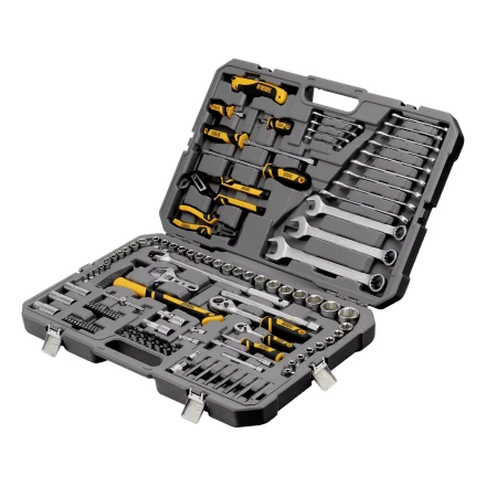 Набор инструментов Denzel 15804, 1/2&quot;, 1/4&quot;, CrV, S2, пластиковый кейс, 122 предмета купить в Нягани