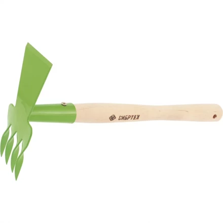 Рыхлитель 4-зубый витой зуб комбинированный профиль &quot;трапеция&quot; деревянная рукоятка СИБРТЕХ 62342 купить в Нягани