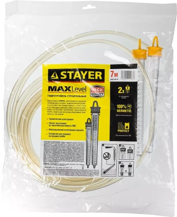 Гидроуровень STAYER &quot;MASTER&quot; с усиленной измерительной колбой большого размера, d 6мм, 7м 579434 купить в Нягани