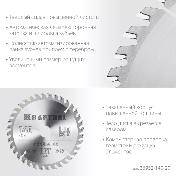 Диск пильный PRECISION, повышенный ресурс 36952-140-20 купить в Нягани