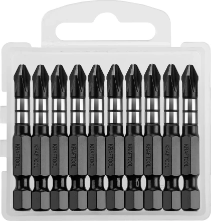 Биты для ударных шуруповертов KRAFTOOL Impact Pro PH 26191-2-50-S10 купить в Нягани