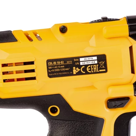 Дрель-шуруповерт аккумуляторная CDL-IB-18-02 Denzel 26113 купить в Нягани