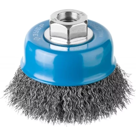 ЗУБР &quot;ПРОФЕССИОНАЛ&quot;. Щетка чашечная для УШМ, витая стальная проволока 0,3мм, 75ммхМ14 35261-075_z02 купить в Нягани
