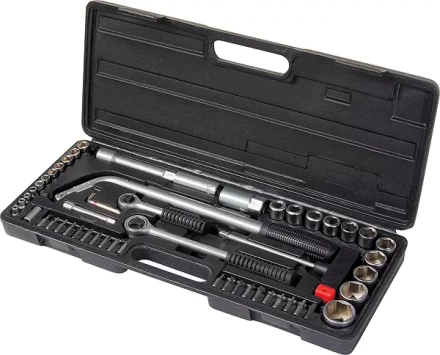 Набор шоферский 54 предм 1/2 и 1/4 в пластиковом Боксе SPARTA 135055 купить в Нягани