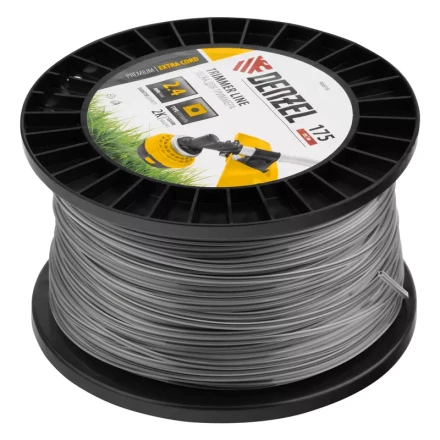 Леска для триммера двухкомпонентная квадрат, 2,4мм х 175м, на DIN катушке EXTRA CORD// Denzel 96818 купить в Нягани