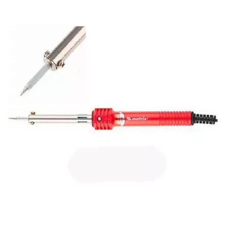 Паяльник MATRIX 60W (220В) пластиковая рукоятка медный наконечник с защитным покрытием 913006 купить в Нягани