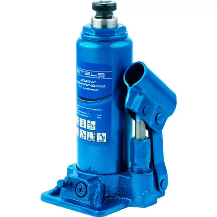 Домкрат гидравлический бутылочный телескопический 8 т h подъема 170–430 мм  STELS 51118 купить в Нягани