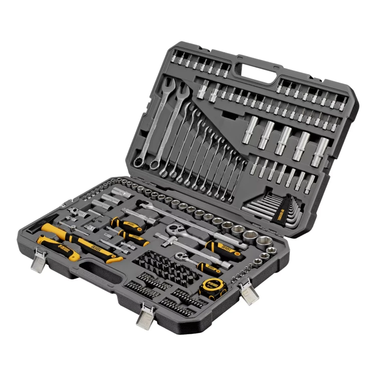 Набор инструментов Denzel 15806, 1/2", 1/4", CrV, S2, пластиковый кейс, 194 предмета купить в Нягани