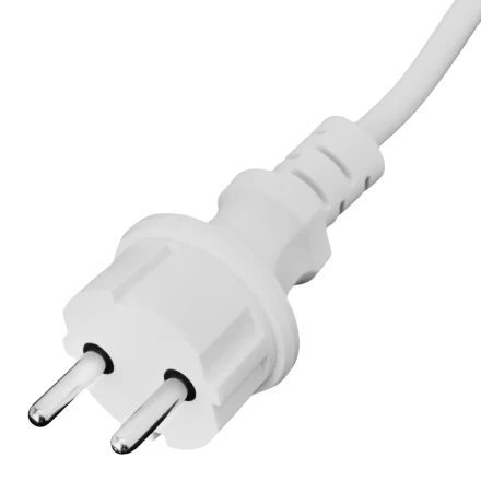 Шнур сетевой Denzel Energy Series, ПВС, 3 м, 2 x 1,5 мм, с неразборной вилкой, белый, 3 м, 37672 купить в Нягани