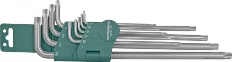 Набор ключей угловых Torx EXTRA LONG T9-Т50 10предметов Jonnesway H12S110S 48067 купить в Нягани