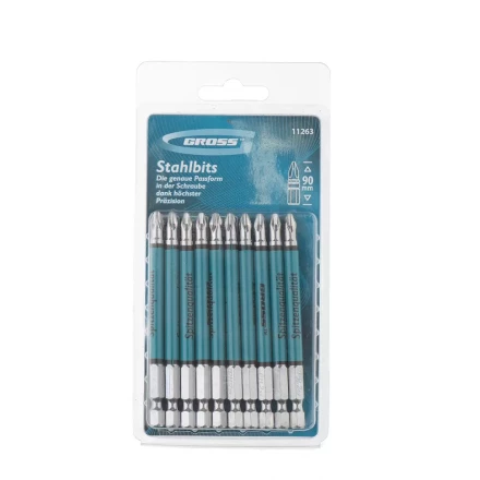 Набор бит Ph2 х90, сталь S2, 10шт GROSS 11263 купить в Нягани