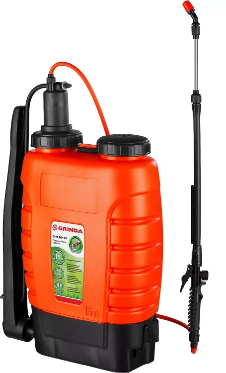 Опрыскиватель садовый GRINDA "Fine Spray", ранцевый, телескопический удлинитель, 15л 425216 купить в Нягани