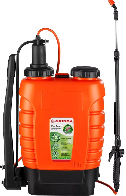 Опрыскиватель садовый GRINDA "Fine Spray", ранцевый, телескопический удлинитель, 15л 425216 купить в Нягани