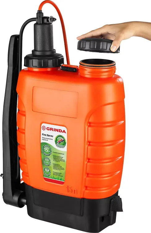 Опрыскиватель садовый GRINDA "Fine Spray", ранцевый, телескопический удлинитель, 15л 425216 купить в Нягани