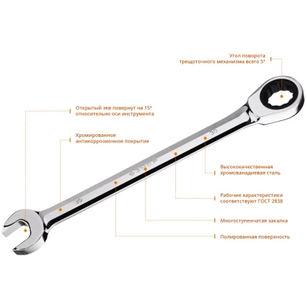 Наборы трещоточных комбинированных ключей Зубр серия ПРОФЕССИОНАЛ 27073-H12 купить в Нягани