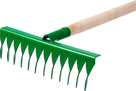 Грабли РОСТОК садовые с черенком, 12 витых зубцов 421900-12 купить в Нягани