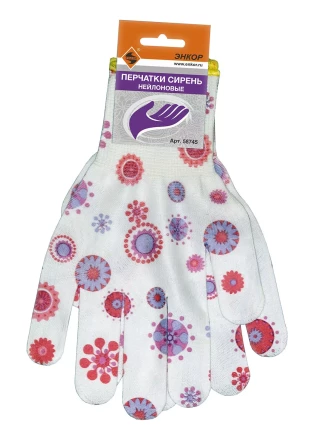 Перчатки нейлоновые Сирень Энкор 1/10 58745 купить в Нягани