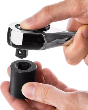 Трещотка для торцовых головок KRAFTOOL &quot;EXPERT&quot;, Сr-V сталь, 72 зубца, цельнометаллическая, 1/2&quot; 27793-1/2_z02 купить в Нягани