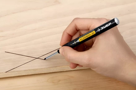 ЗУБР Колибри-30 черный, наконечник L 30 мм,  2.8 мм, перманентный маркер для отверстий (06338-2) купить в Нягани