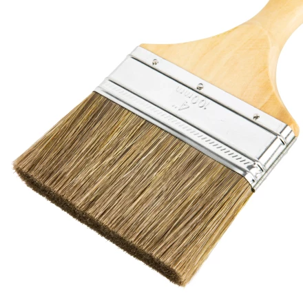 Кисть плоская &quot;Евро&quot; 4&quot;, смешанная щетина, деревянная ручка MTX 83082 купить в Нягани