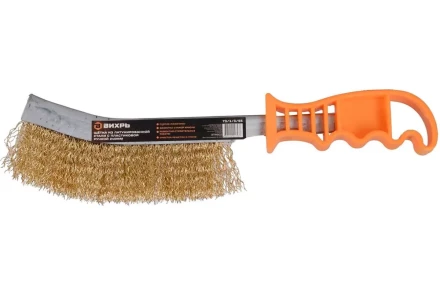 Щётка из латунированной стали с пластиковой ручкой 240мм Вихрь 73/1/3/55 купить в Нягани