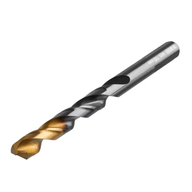 Сверло по металлу, 10 мм, HSS-Tin, Golden Tip, 8 шт. Denzel 717222 купить в Нягани