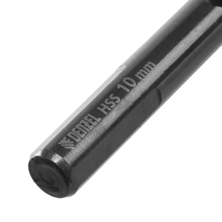 Сверло по металлу, 10 мм, HSS-Tin, Golden Tip, 8 шт. Denzel 717222 купить в Нягани