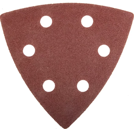 Треугольник шлифовальный ЗУБР &quot;МАСТЕР&quot; универсальный на велкро основе, 6 отверстий, Р100, 93х93х93мм, 5шт 35583-100 купить в Нягани