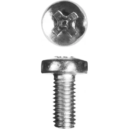 Винт ЗУБР &quot;МАСТЕР&quot; DIN 7985, класс прочности 4.8, оцинкованный, M5x10мм, 5кг 303150-05-010 купить в Нягани