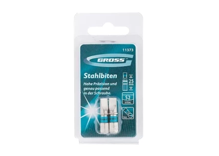 Набор бит SL6,0х25, сталь S2, 2шт GROSS 11373 купить в Нягани