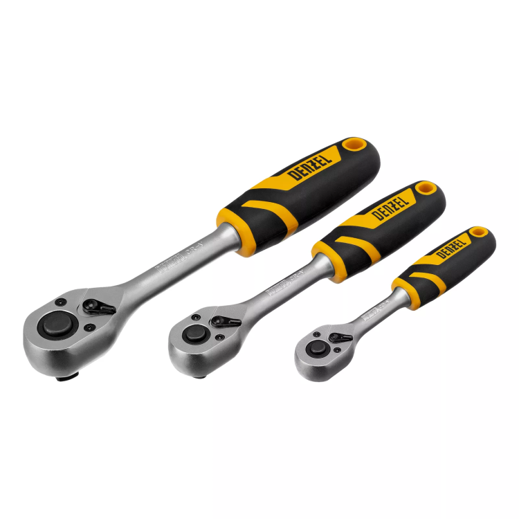 Набор инструментов Denzel 15807, 1/2", 1/4", 3/8", CrV, S2, пластиковый кейс, 216 предметов купить в Нягани