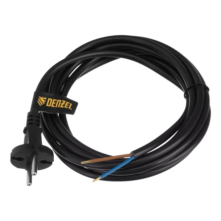 Шнур сетевой Denzel Energy Series, ПВС, 3 м, 2 x 1,5 мм, с неразборной вилкой, черный, 3 м, 37673 купить в Нягани