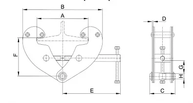 Захват балочный тип JT клипса г-п 3 тонн купить в Нягани