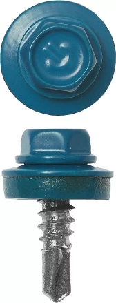 Саморезы ЗУБР окраш., RAL 5009 небесно-голуб., для крепл. кров. матер. к металл. констр., 5.5x25мм, 420шт 4-300315-55-025-5009 купить в Нягани