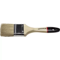 Кисть плоская STAYER "UNIVERSAL-EURO", светлая натуральная щетина, деревянная ручка, 75мм 0102-075
