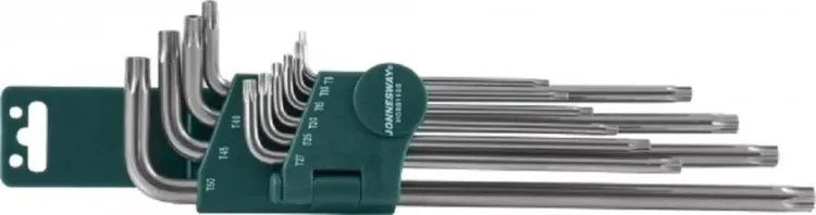 Набор ключей угловых Torx EXTRA LONG с центрирующим отверстием T9-T50 Jonnesway H08S110S 48066 купить в Нягани