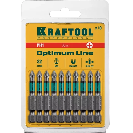 Биты KRAFTOOL OPTIMUM PH 26122-1-50-10 купить в Нягани