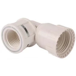 Переходник угловой 90° ЗУБР "ШиреФит" "накидная гайка - внутренняя резьба", 20мм-1/2" 51484-20-1/2