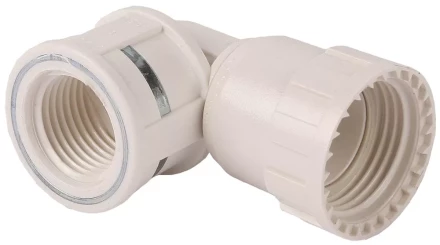 Переходник угловой 90° ЗУБР &quot;ШиреФит&quot; &quot;накидная гайка - внутренняя резьба&quot;, 20мм-1/2&quot; 51484-20-1/2 купить в Нягани