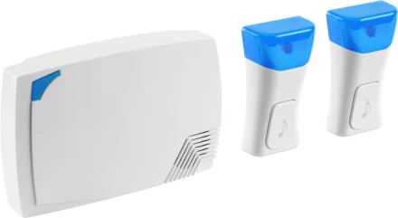 Звонок СВЕТОЗАР &quot;ОКТАВА&quot; электрический беспроводной 120м, 36 мелодий, 2 кнопки, А23, 3AA 58064-2 купить в Нягани