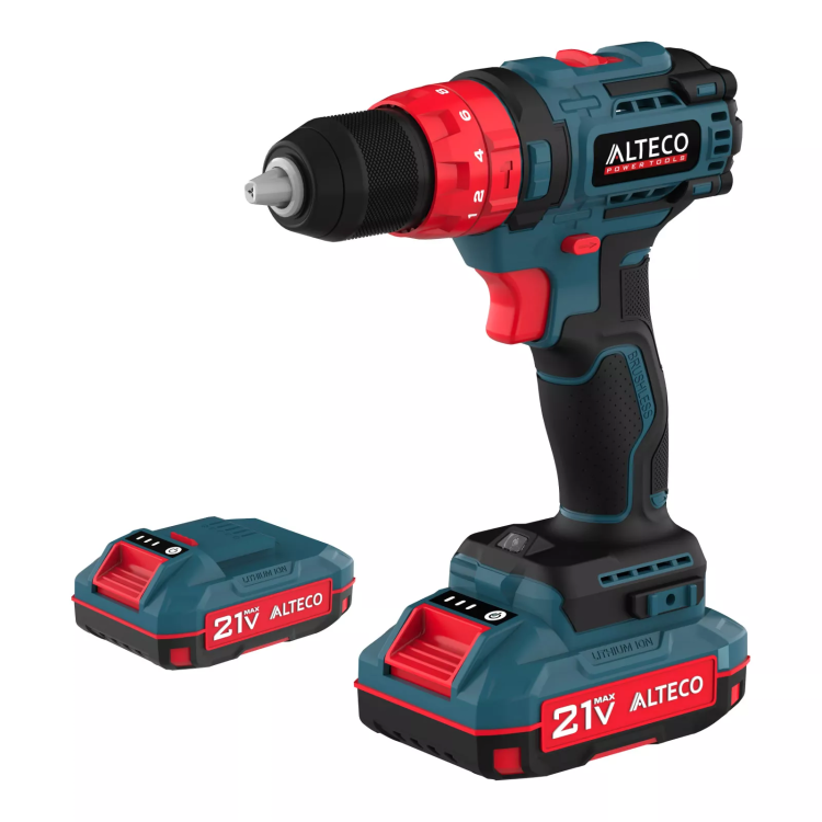 Бесщеточная аккумуляторная ударная дрель-шуруповерт ALTECO CID 21-45 BL X2 78080 купить в Нягани