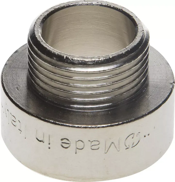 Переходник GENERAL FITTINGS удлиненный цилиндрический, никелированная латунь, 1" х 3/4" 51083-1-3/4 купить в Нягани