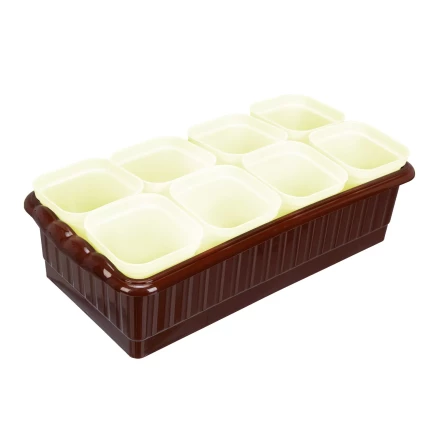 Набор для рассады Palisad поддон 322х166х82 мм, 8 горшочков по 250 мл с выдвижным дном 643448 купить в Нягани